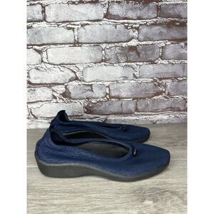 Arcopedico Blue Fabric Drawstring Comfort Slip On Shoes Women’s Sz 39EU/8.5M US